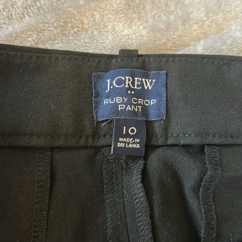 J. Crew RUBY Black Cropped Dress Pants